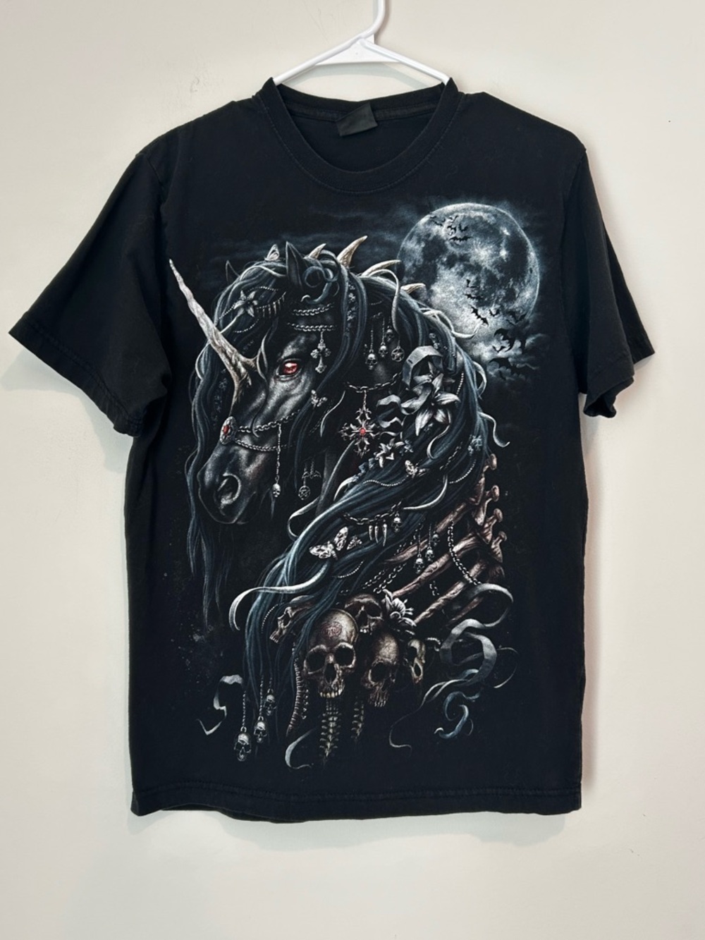 Spiral Direct Black Unicorn Medium Black T-shirt